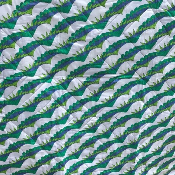 NWT Hand Crafted Blue Aboriginal Prints Quilt - Picture 12 of 13